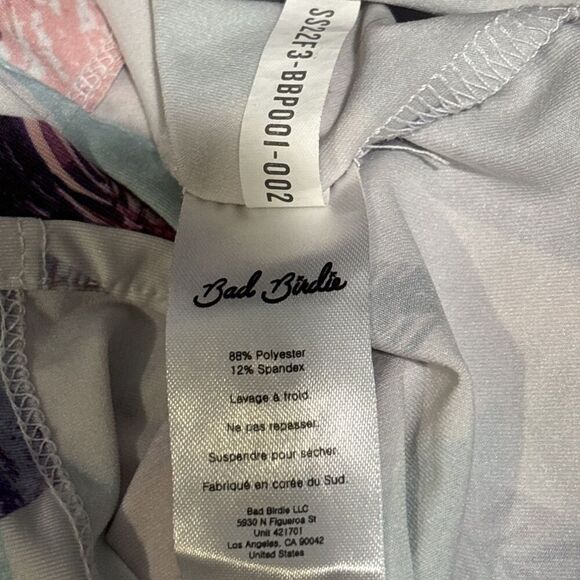 Bad Birdie Polo Shirt Men's Large Triangle Geometric Palm Tree Performance Golf - Picture 3 of 16